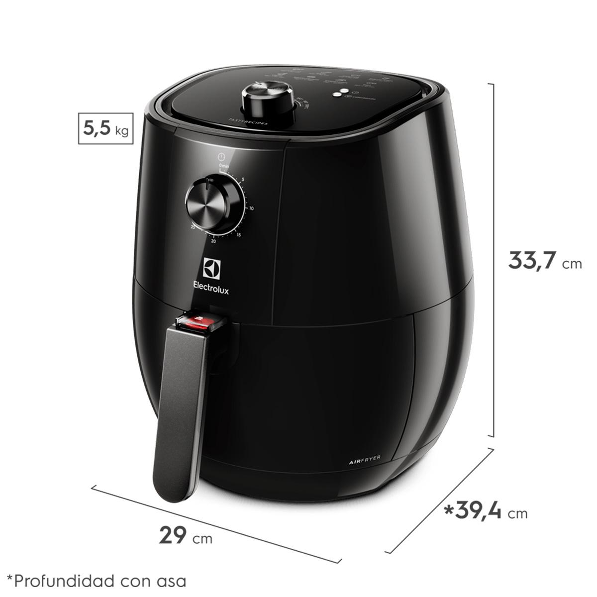 Freidora Electrolux Efficient EAF101 Analogica 1400w 3.2L, Negra